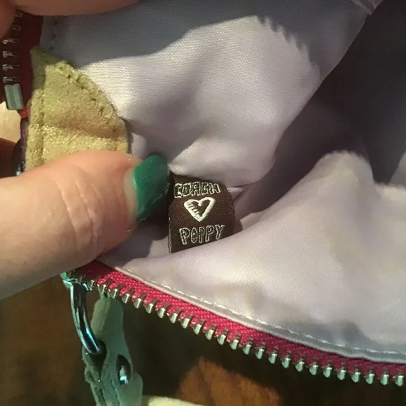 Coach Poppy Pop C Signature Graffiti Crossbody Sequin Ltd Ed 46347 Purse Bag EUC - Picture 8 of 9